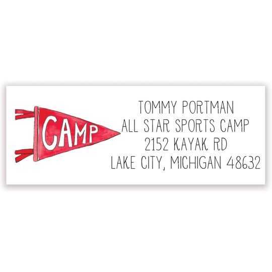 Camp Penant Return Address Labels